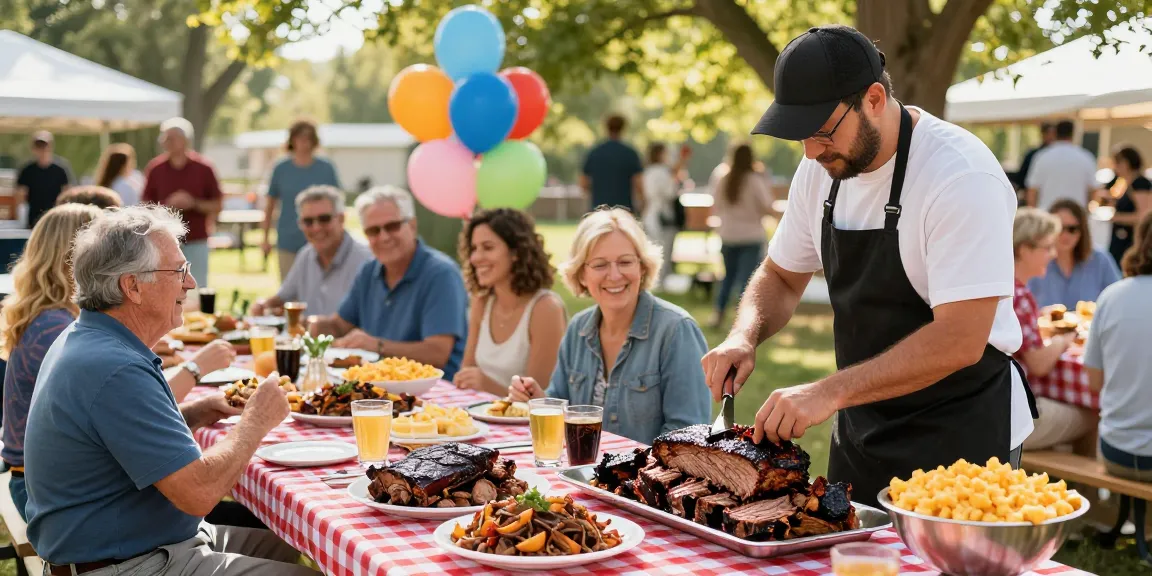 bbq catering alberta delicious dishes served at a summer event with vibrant atmosphere