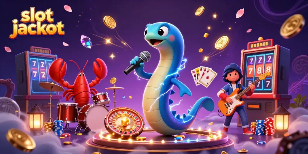 Experience the thrill of slot jackpot with a lively underwater casino featuring vibrant characters and dynamic elements.