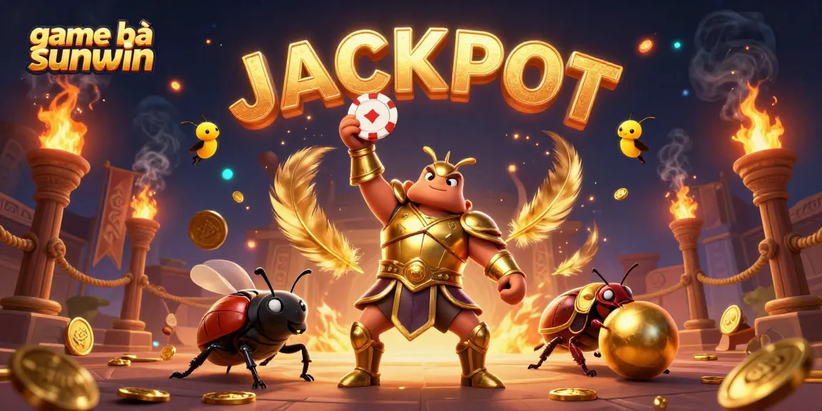 Experience game bài sunwin in an exciting scene with characters celebrating a jackpot victory.